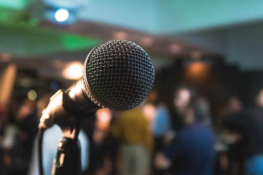 Getting in front of the mic could be a great way to grow your business…unless thinking about that makes you want to die inside. In which case, nah. No need! There are so many ways to grow your biz you don’t need to do stuff that makes you hate your life. | photo from unsplash