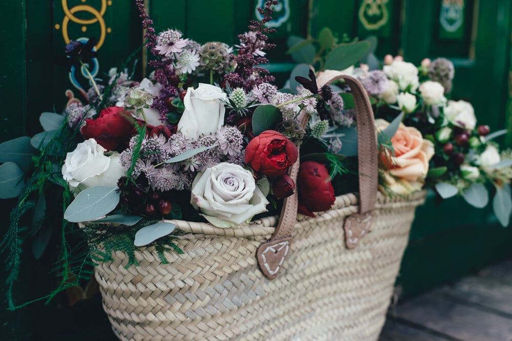 If you have a give-away or draw, make it as big and obvious and beautiful as this basket of flowers. | photo from unsplash